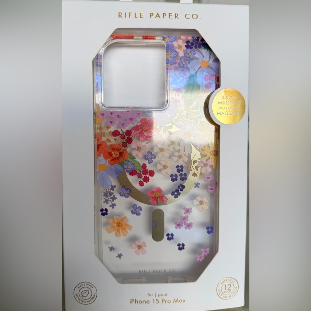 Floral Clear Phone Case with MagSafe